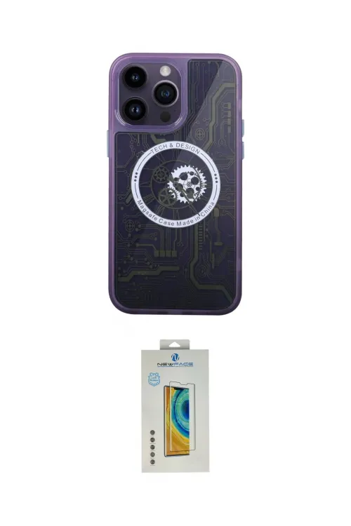 ieg™ iPhone 14 Pro Kılıf İz Form - Siyah Polymer Nano Ekran Koruyucu