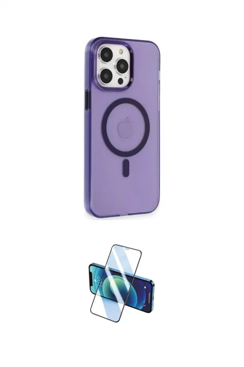 ieg™ iPhone 14 Pro Kılıf Kıvılcım Asil Özel Seri - Siyah 3D Antistatik Cam Ekran Koruyucu