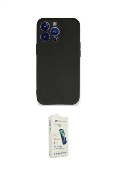 ieg™ iPhone 14 Pro Kılıf Kozmos Yansıma Özel Seri - Şeffaf Pasifik Cam Ekran Koruyucu