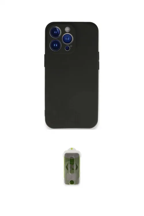 ieg™ iPhone 14 Pro Kılıf Kozmos Yansıma Özel Seri - Siyah Joko Magic 5D Hayalet Cam