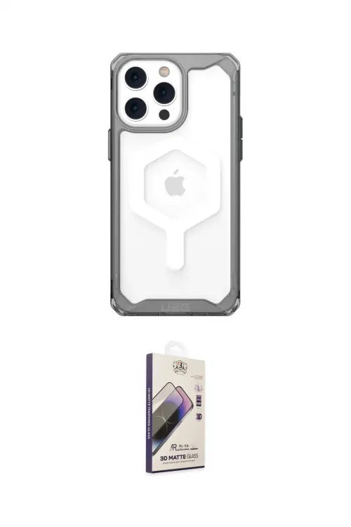 ieg™ iPhone 14 Pro Kılıf Kutup Doku Prime - Siyah Bilvis 3D Mat Cam Ekran Koruyucu