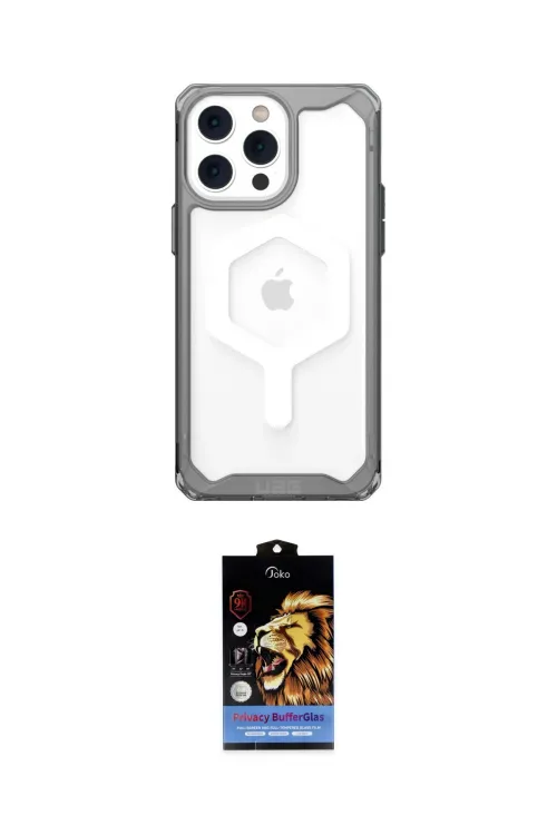 ieg™ iPhone 14 Pro Kılıf Kutup Doku Prime - Siyah Buffer Hayalet Cam Ekran Koruyucu
