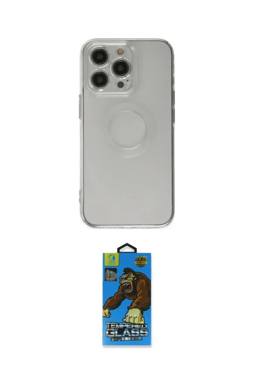 ieg™ iPhone 14 Pro Kılıf Kutup Klasik - Siyah 18D Cam Ekran Koruyucu