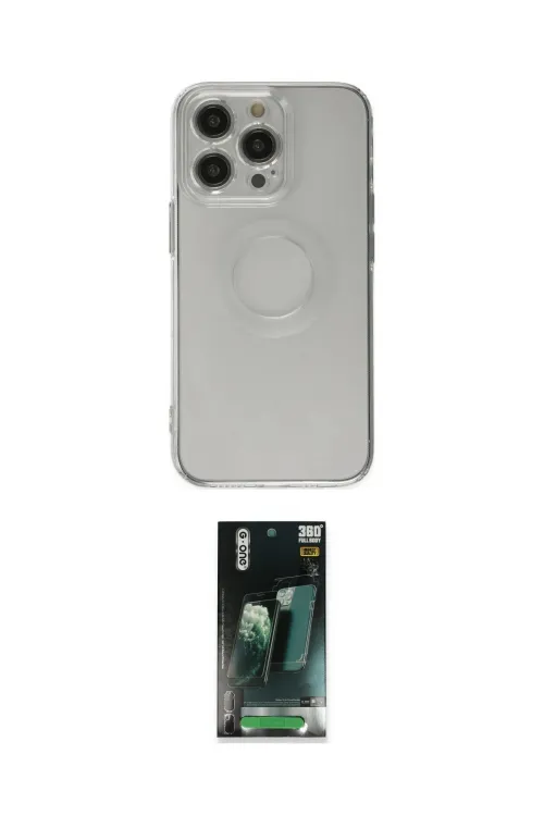 ieg™ iPhone 14 Pro Kılıf Kutup Klasik - Siyah 360 Mat Full Body Arka Koruyucu