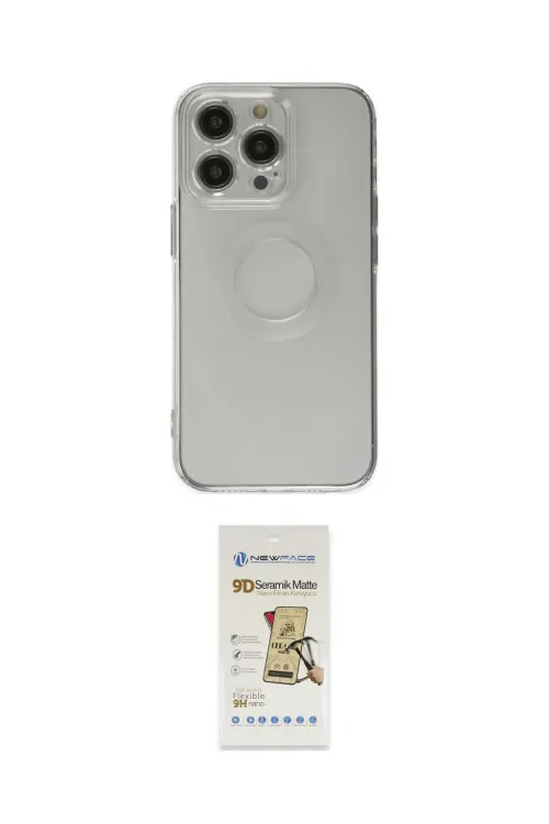 ieg™ iPhone 14 Pro Kılıf Kutup Klasik - Siyah Mat Seramik Nano Ekran Koruyucu