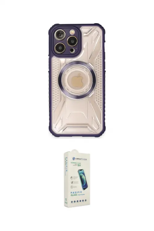 ieg™ iPhone 14 Pro Kılıf Kutup Modern - Şeffaf Pasifik Cam Ekran Koruyucu