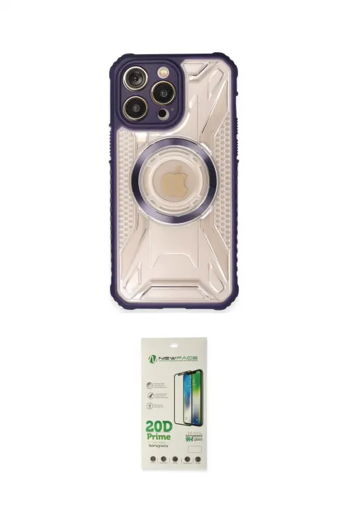 ieg™ iPhone 14 Pro Kılıf Kutup Modern - Siyah 20D Premium Cam Ekran Koruyucu