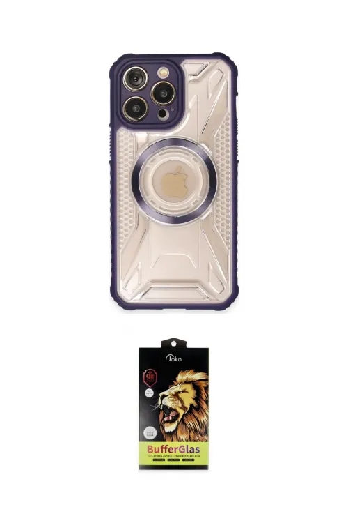 ieg™ iPhone 14 Pro Kılıf Kutup Modern - Siyah Buffer Cam Ekran Koruyucu