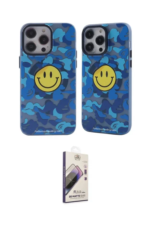 ieg™ iPhone 14 Pro Kılıf Nova Doku Koleksiyonu - Siyah Bilvis 3D Mat Cam Ekran Koruyucu
