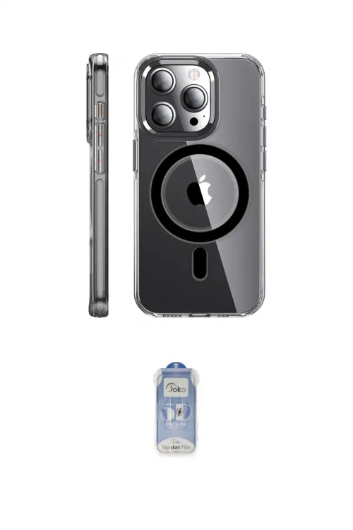 ieg™ iPhone 14 Pro Kılıf Nova Doku - Siyah Joko Magic 5D Cam
