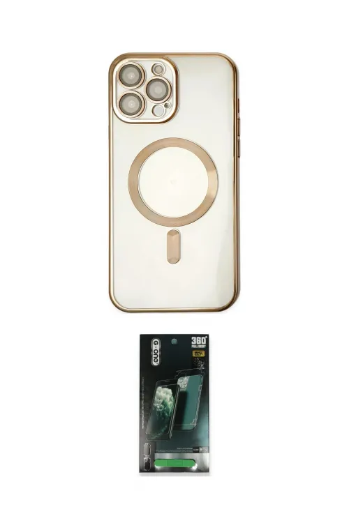 ieg™ iPhone 14 Pro Kılıf Nova Işık Özel Seri - Siyah 360 Mat Full Body Arka Koruyucu