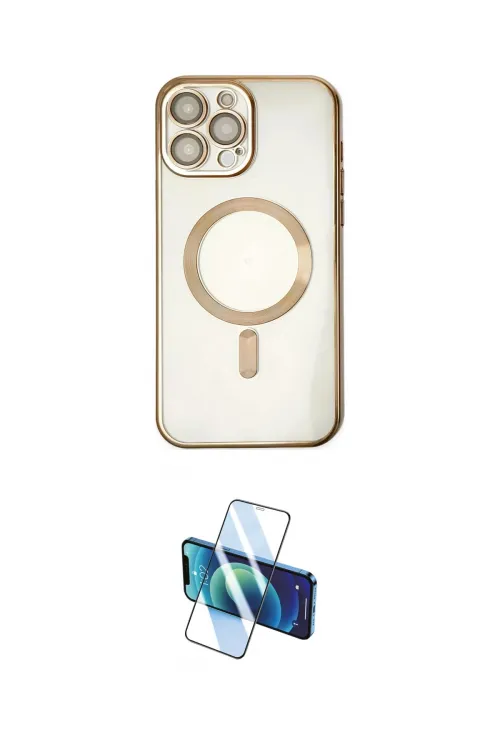 ieg™ iPhone 14 Pro Kılıf Nova Işık Özel Seri - Siyah 3D Antistatik Cam Ekran Koruyucu