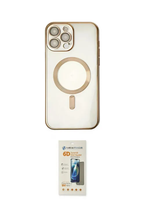 ieg™ iPhone 14 Pro Kılıf Nova Işık Özel Seri - Siyah 6D Mat Seramik Hayalet Nano Ekran Koruyucu
