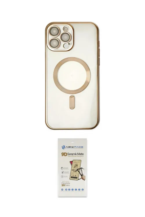 ieg™ iPhone 14 Pro Kılıf Nova Işık Özel Seri - Siyah Mat Seramik Nano Ekran Koruyucu