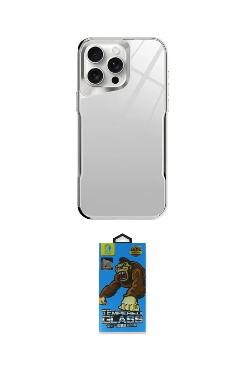 ieg™ iPhone 14 Pro Kılıf Odak Doku - Siyah 18D Cam Ekran Koruyucu