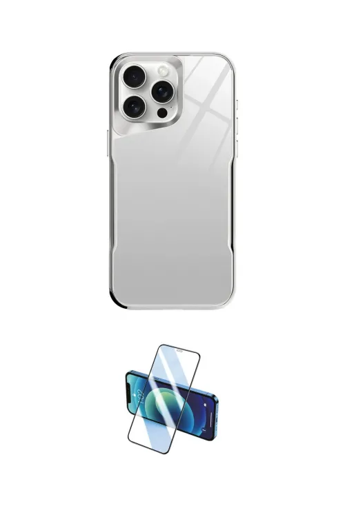 ieg™ iPhone 14 Pro Kılıf Odak Doku - Siyah 3D Antistatik Cam Ekran Koruyucu