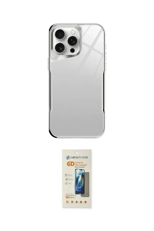 ieg™ iPhone 14 Pro Kılıf Odak Doku - Siyah 6D Mat Seramik Hayalet Nano Ekran Koruyucu