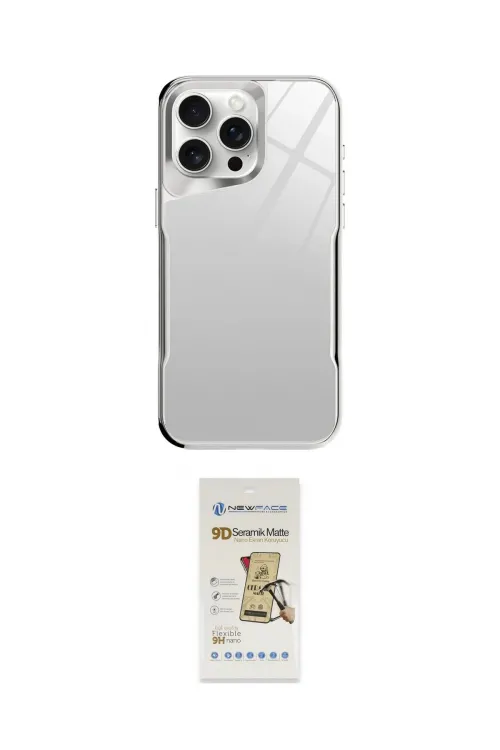ieg™ iPhone 14 Pro Kılıf Odak Doku - Siyah Mat Seramik Nano Ekran Koruyucu