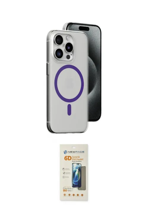 ieg™ iPhone 14 Pro Kılıf Odak Form Özel Seri - Siyah 6D Mat Seramik Hayalet Nano Ekran Koruyucu