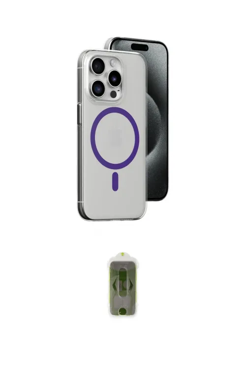 ieg™ iPhone 14 Pro Kılıf Odak Form Özel Seri - Siyah Joko Magic 5D Hayalet Cam