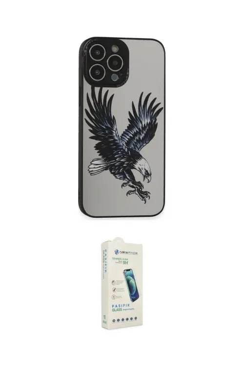 ieg™ iPhone 14 Pro Kılıf Odak Klasik Serisi - Şeffaf Pasifik Cam Ekran Koruyucu