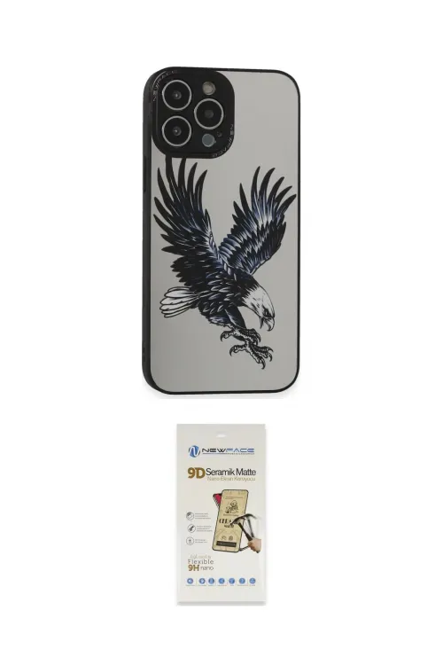ieg™ iPhone 14 Pro Kılıf Odak Klasik Serisi - Siyah Mat Seramik Nano Ekran Koruyucu