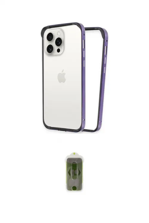 ieg™ iPhone 14 Pro Kılıf Pusula Asil Koleksiyonu - Siyah Joko Magic 5D Hayalet Cam