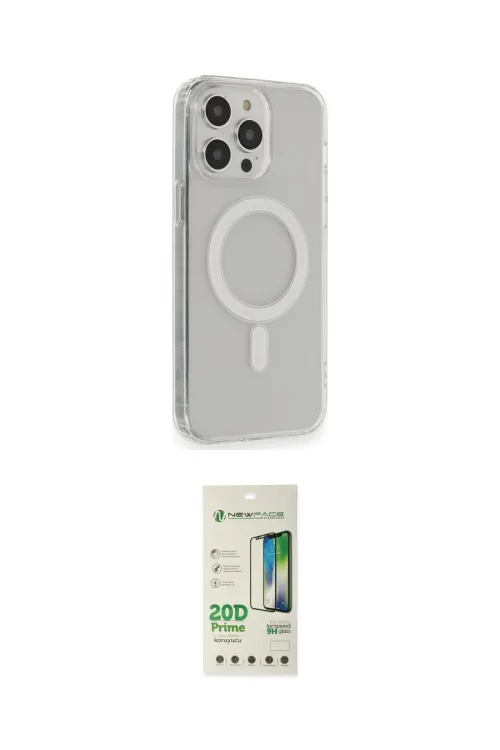 ieg™ iPhone 14 Pro Kılıf Pusula Çizgi Koleksiyonu - Siyah 20D Premium Cam Ekran Koruyucu