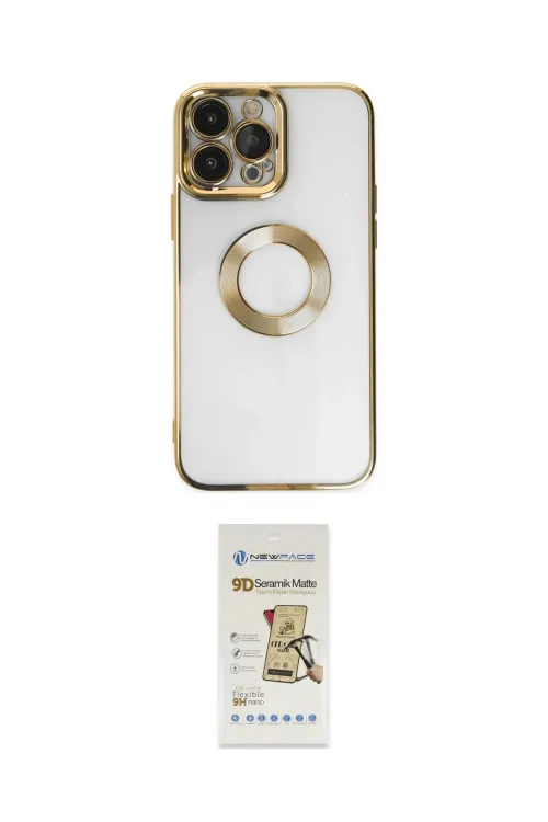 ieg™ iPhone 14 Pro Kılıf Pusula Form - Siyah Mat Seramik Nano Ekran Koruyucu