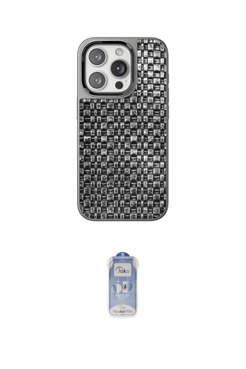 ieg™ iPhone 14 Pro Kılıf Siluet Form Serisi - Siyah Joko Magic 5D Cam
