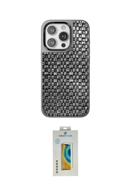 ieg™ iPhone 14 Pro Kılıf Siluet Form Serisi - Siyah Polymer Nano Ekran Koruyucu