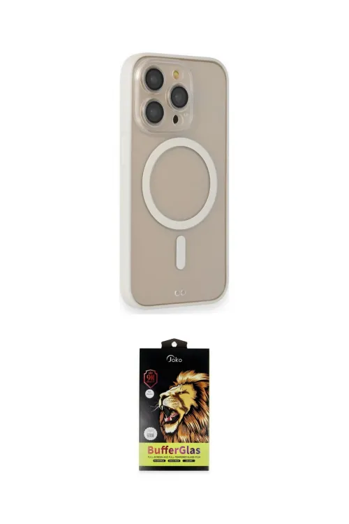 ieg™ iPhone 14 Pro Kılıf Siluet Işık Koleksiyonu - Siyah Buffer Cam Ekran Koruyucu
