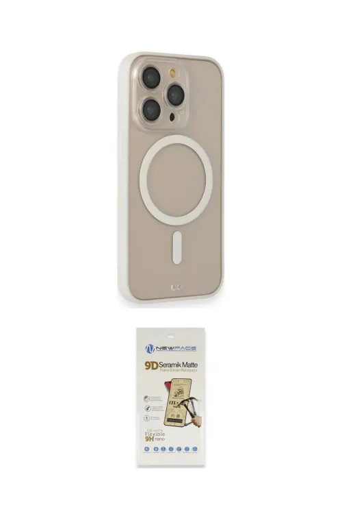 ieg™ iPhone 14 Pro Kılıf Siluet Işık Koleksiyonu - Siyah Mat Seramik Nano Ekran Koruyucu