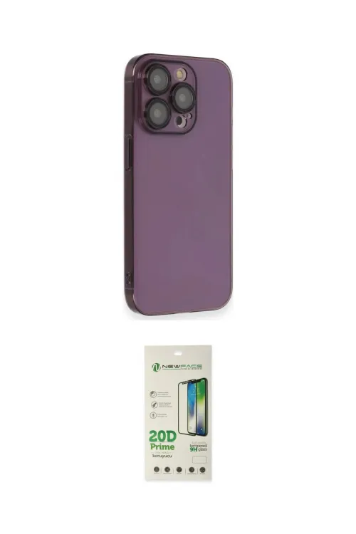 ieg™ iPhone 14 Pro Kılıf Siluet Minimal Özel Seri - Siyah 20D Premium Cam Ekran Koruyucu