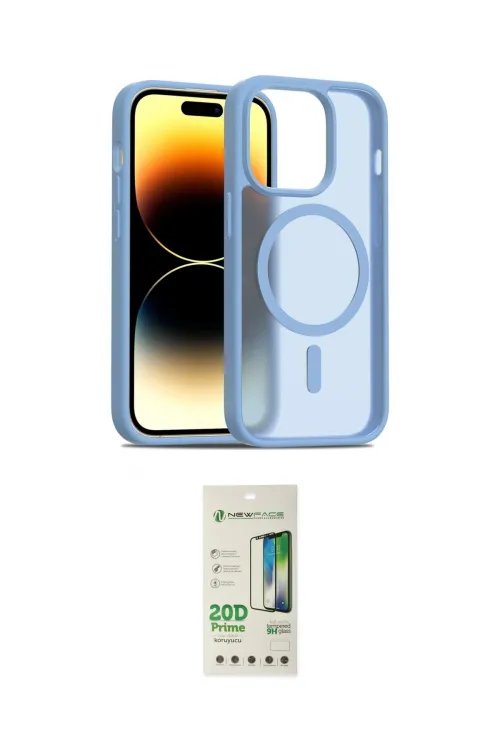 ieg™ iPhone 14 Pro Kılıf Siluet Minimal Prime - Siyah 20D Premium Cam Ekran Koruyucu
