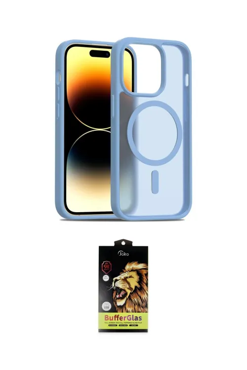 ieg™ iPhone 14 Pro Kılıf Siluet Minimal Prime - Siyah Buffer Cam Ekran Koruyucu