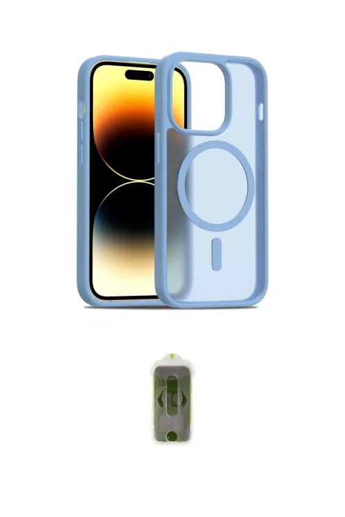 ieg™ iPhone 14 Pro Kılıf Siluet Minimal Prime - Siyah Joko Magic 5D Hayalet Cam