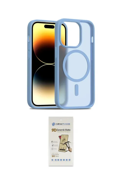 ieg™ iPhone 14 Pro Kılıf Siluet Minimal Prime - Siyah Mat Seramik Nano Ekran Koruyucu