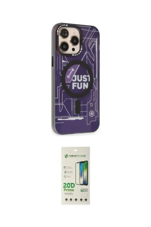 ieg™ iPhone 14 Pro Kılıf Siluet Modern Koleksiyonu - Siyah 20D Premium Cam Ekran Koruyucu
