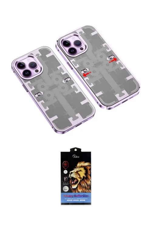ieg™ iPhone 14 Pro Kılıf Ufuk Doku Prime - Siyah Buffer Hayalet Cam Ekran Koruyucu