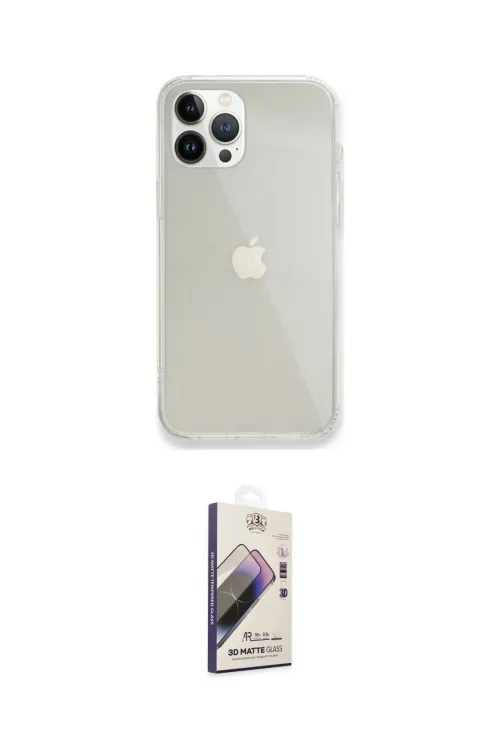 ieg™ iPhone 14 Pro Kılıf Vadi Asil Prime - Siyah Bilvis 3D Mat Cam Ekran Koruyucu