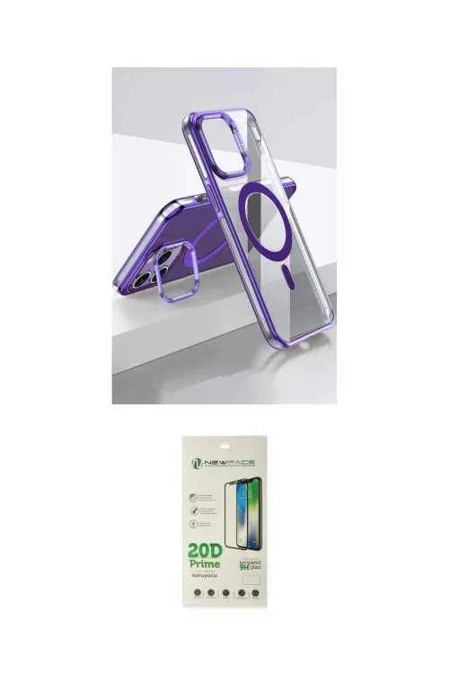 ieg™ iPhone 14 Pro Kılıf Vadi Çizgi Özel Seri - Siyah 20D Premium Cam Ekran Koruyucu
