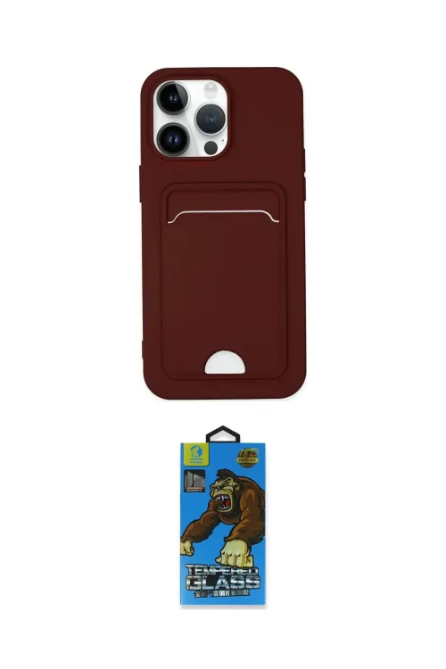 ieg™ iPhone 14 Pro Kılıf Vadi Çizgi Prime - Siyah 18D Cam Ekran Koruyucu