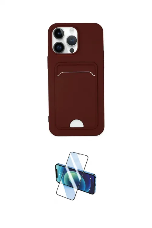 ieg™ iPhone 14 Pro Kılıf Vadi Çizgi Prime - Siyah 3D Antistatik Cam Ekran Koruyucu
