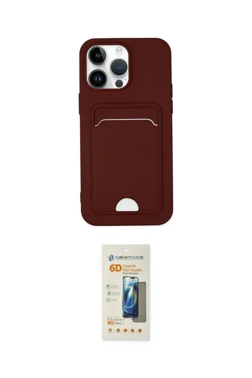 ieg™ iPhone 14 Pro Kılıf Vadi Çizgi Prime - Siyah 6D Mat Seramik Hayalet Nano Ekran Koruyucu