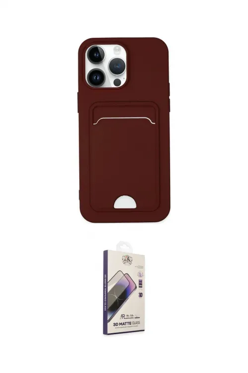 ieg™ iPhone 14 Pro Kılıf Vadi Çizgi Prime - Siyah Bilvis 3D Mat Cam Ekran Koruyucu