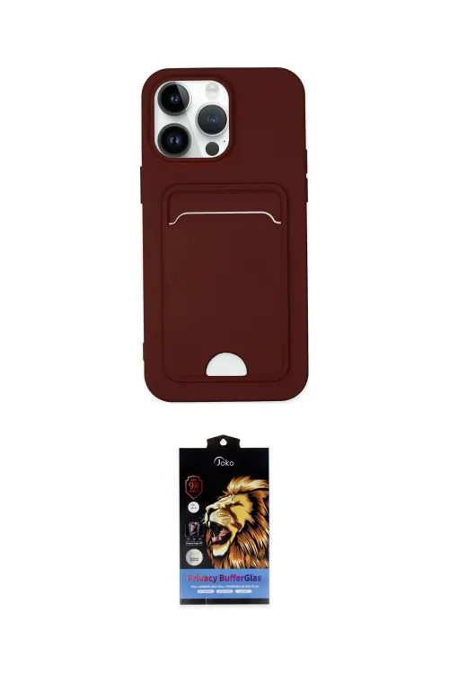 ieg™ iPhone 14 Pro Kılıf Vadi Çizgi Prime - Siyah Buffer Hayalet Cam Ekran Koruyucu