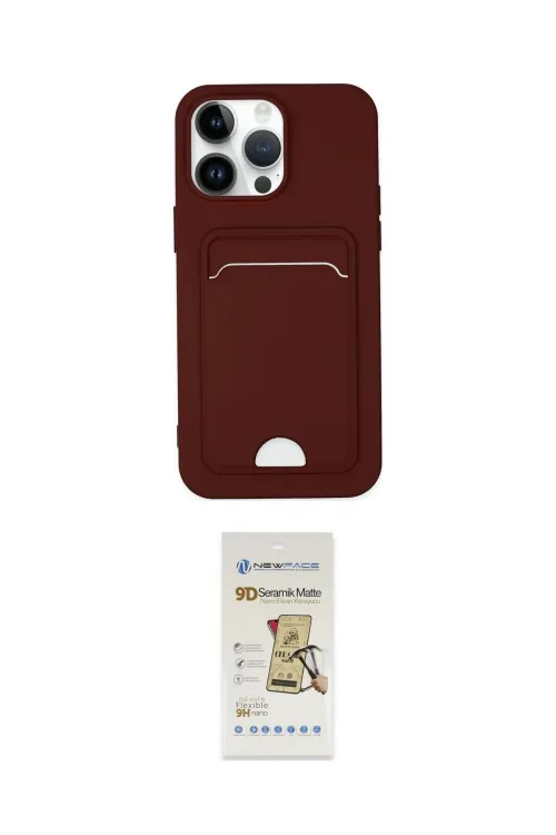 ieg™ iPhone 14 Pro Kılıf Vadi Çizgi Prime - Siyah Mat Seramik Nano Ekran Koruyucu