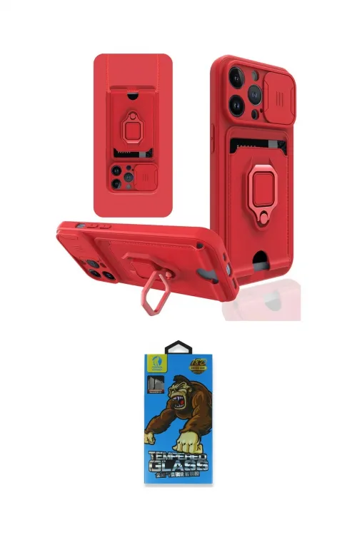 ieg™ iPhone 14 Pro Kılıf Vadi Form Prime - Siyah 18D Cam Ekran Koruyucu