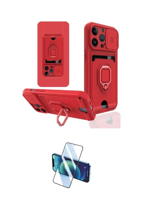 ieg™ iPhone 14 Pro Kılıf Vadi Form Prime - Siyah 3D Antistatik Cam Ekran Koruyucu